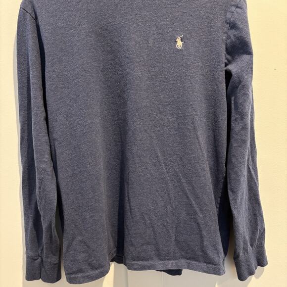 Polo Ralph Lauren Shirt Mens Small Blue Long Sleeve Crewneck Pullover Classic - Picture 4 of 12